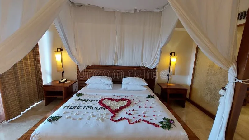 9482 romantic honeymoon bed decoration 6