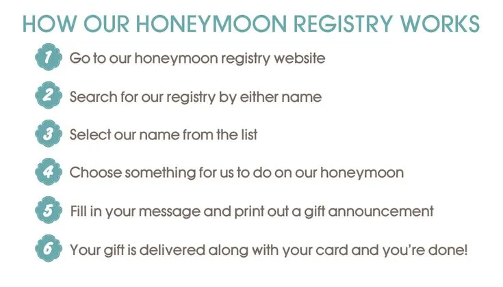 9500 honeymoon experiences items