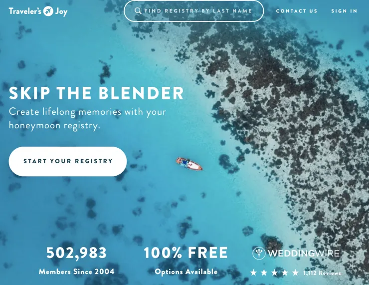 9500 personalize honeymoon registry