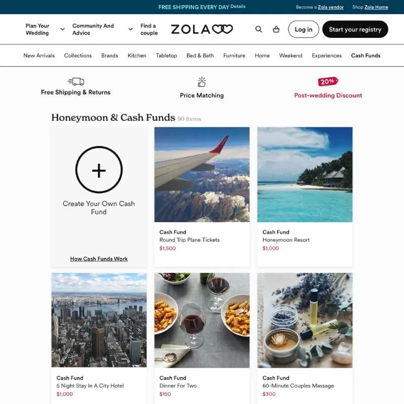 9554 the knot honeymoon fund example