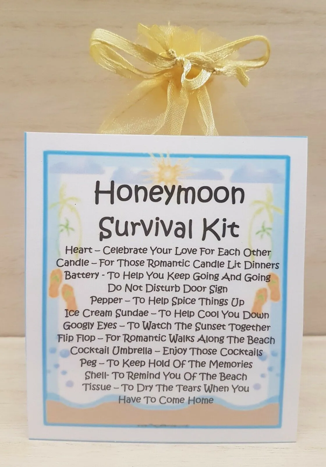 9607 honeymoon survival kit tech