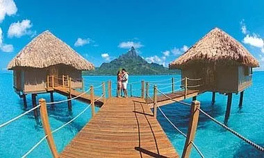 9641 bora bora couple sunset